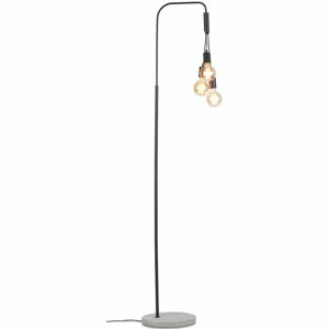 Černo-šedá stojací lampa s kovovým stínidlem (výška 190 cm) Oslo – it's about RoMi