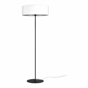 Bilá stojací lampa s detailem ve stříbrné barvě Bulb Attack Tres XL, ⌀ 45 cm