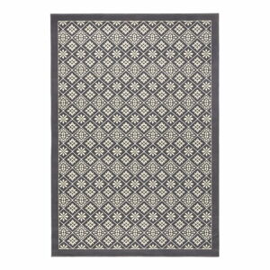Šedobílý koberec Hanse Home Gloria Tile, 80 x 150 cm