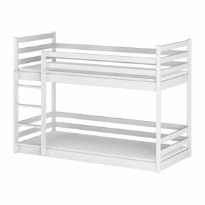 Bílá patrová dětská postel 80x200 cm Mini - Lano Meble