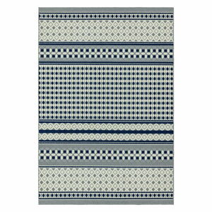 Modro-bílý koberec Asiatic Carpets Antibes Geometric, 80 x 150 cm