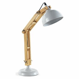 Bílá stolní lampa Geese Wooden