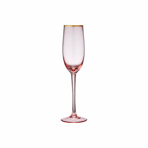 Růžová sklenice na šampaňské Ladelle Chloe, 250 ml