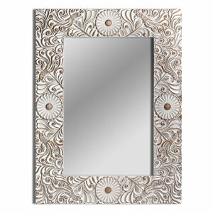 Nástěnné zrcadlo s dřevěným rámem 60x80 cm Sophie – Burkina