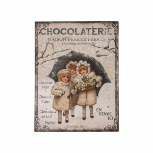 Kovová deska Antic Line Chocolaterie, 25 x 33 cm