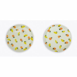 Sada 2 keramických talířů Madre Selva Lemons and Oranges, ø 25 cm