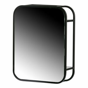 Zrcadlo v černém kovovém rámu WOOOD Olivia, 45 x 35 cm
