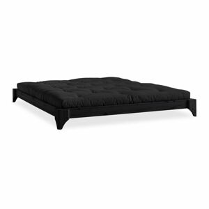 Černá postel z borovicového dřeva Karup Design Elan, 160 x 200 cm