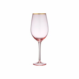 Růžová sklenice na víno Ladelle Chloe, 600 ml
