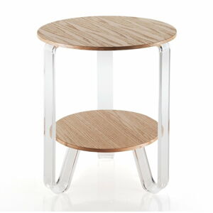 Dřevěný odkládací stolek Tomasucci Poole, ⌀ 48 cm