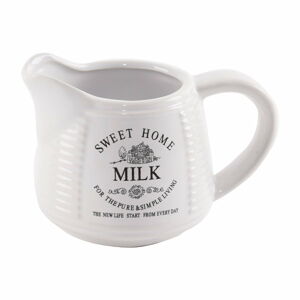 Bílá keramická mléčenka Orion Sweet Home, 250 ml