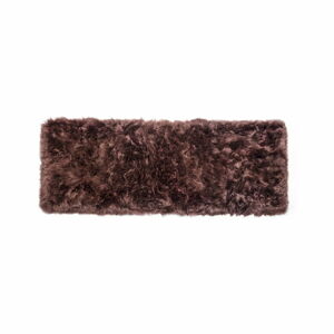 Tmavě hnědý koberec z ovčí vlny Royal Dream Zealand Long, 70 x 190 cm