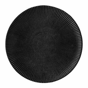 Černý talíř z kameniny Bloomingville Neri, ø 23 cm