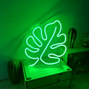Zelená nástěnná svíticí dekorace Candy Shock Leaf