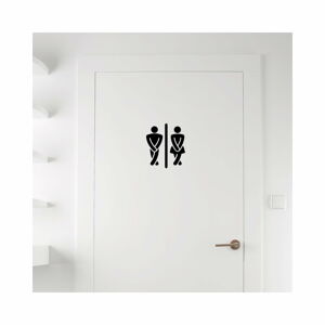 Samolepka Ambiance Man / Woman Restrooms, 15 x 15 cm
