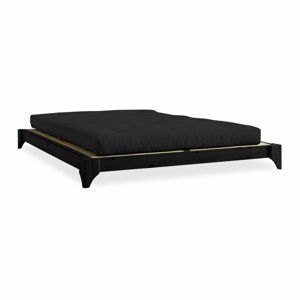 Černá postel z borovicového dřeva Karup Design Elan, 180 x 200 cm