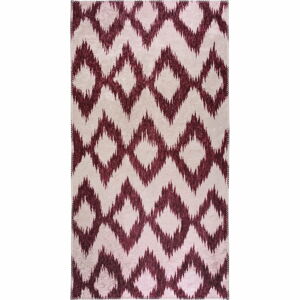 Vínovo-bílý pratelný koberec 160x230 cm – Vitaus
