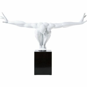 Bílá dekorativní socha Kare Design Atlet, 75 x 52 cm