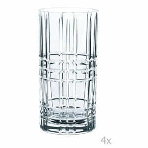 Sada 4 sklenic z křišťálového skla Nachtmann Square Longdrink, 445 ml