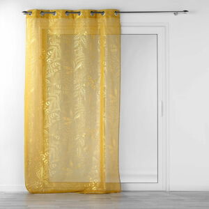 Žlutá voálová záclona 140x280 cm Belflor – douceur d'intérieur