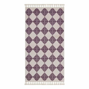 Fialovo-béžový pratelný koberec běhoun 300x100 cm - Vitaus