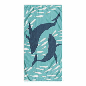 Modrá plážová osuška 90x180 cm Dolphin – DecoKing