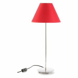 Červená stolní lampa Versa Metalina, ø 25 cm