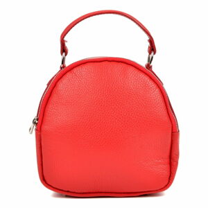 Červený kožený batoh Isabella Rhea, 19 x 10 cm