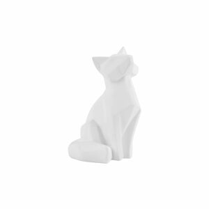 Matně bílá soška PT LIVING Origami Fox, výška 15 cm