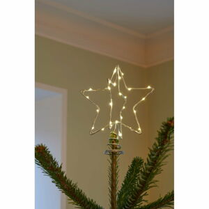 LED svítící špička na stromek Sirius Christina Silver, výška 25 cm