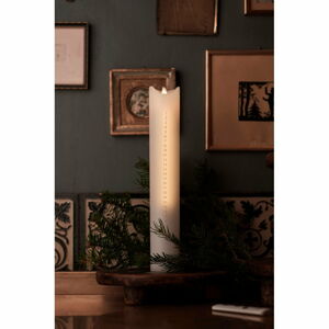 Adventní LED svíčka Sirius Sara Gold, 29 cm