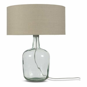 Stolní lampa s béžovým stínidlem a konstrukcí z recyklovaného skla Good&Mojo Murano, ⌀ 47 cm