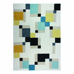 Modrý koberec Flair Rugs Illusion Abstract Blocks, 120 x 170 cm