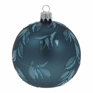 Sada 3 modrých skleněných vánočních ozdob Ego Dekor