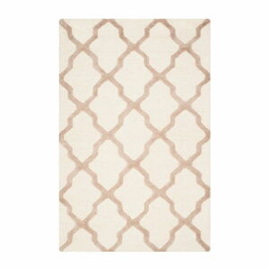 Bílo-béžový vlněný koberec Safavieh Ava 121 x 182 cm