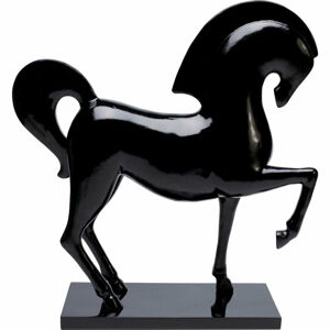 Černá soška koně Kare Design Proud Horse