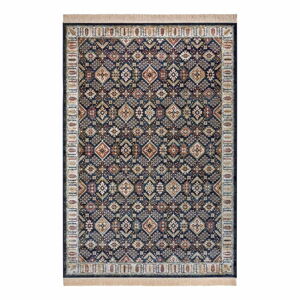 Tmavý koberec s příměsí bavlny Nouristan, 95 x 140 cm