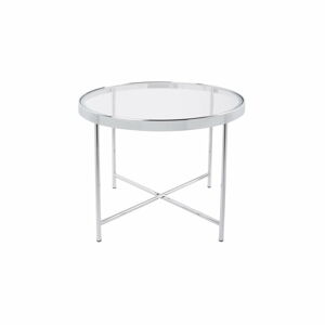 Bílý konferenční stolek Leitmotiv Smooth, 60 x 46 cm
