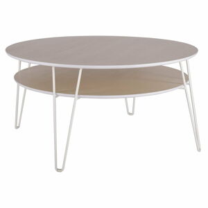 Konferenční stolek s bílými nohami RGE Leon, ⌀ 100 cm
