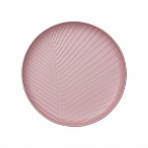 Bílo-růžový porcelánový talíř Villeroy & Boch Leaf, ⌀ 24 cm
