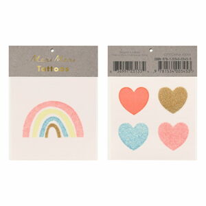 Dětské tetování Rainbow & Hearts – Meri Meri