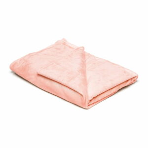 Lososově růžová mikroplyšová deka My House, 150 x 200 cm