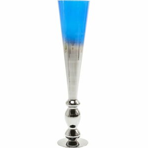 Modrá skleněná váza Kare Design Melange, výška 90 cm