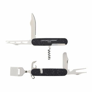 Černý multifunkční kapesní nožík s otvírákem na víno a struhadlem na sýr Gentlemen´s Hardware