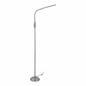 Šedá LED stojací lampa (výška 145 cm) Toro – Trio