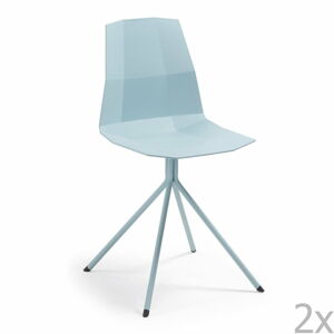 Sada 2 modrých jídelních židlí La Forma Pixel
