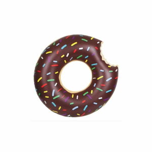 Hnědý nafukovací kruh Gadgets House Donut, Ø 105 cm