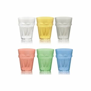 Sada 6 barevných sklenic Villa d'Este Bicchieri Floyd, 270 ml