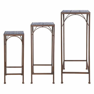 Sada 3 odkládacích stolků s keramickým povrchem Esschert Design Trio