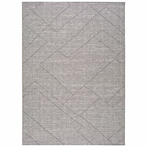 Šedý venkovní koberec Universal Macao Grey Amelia, 133 x 190 cm